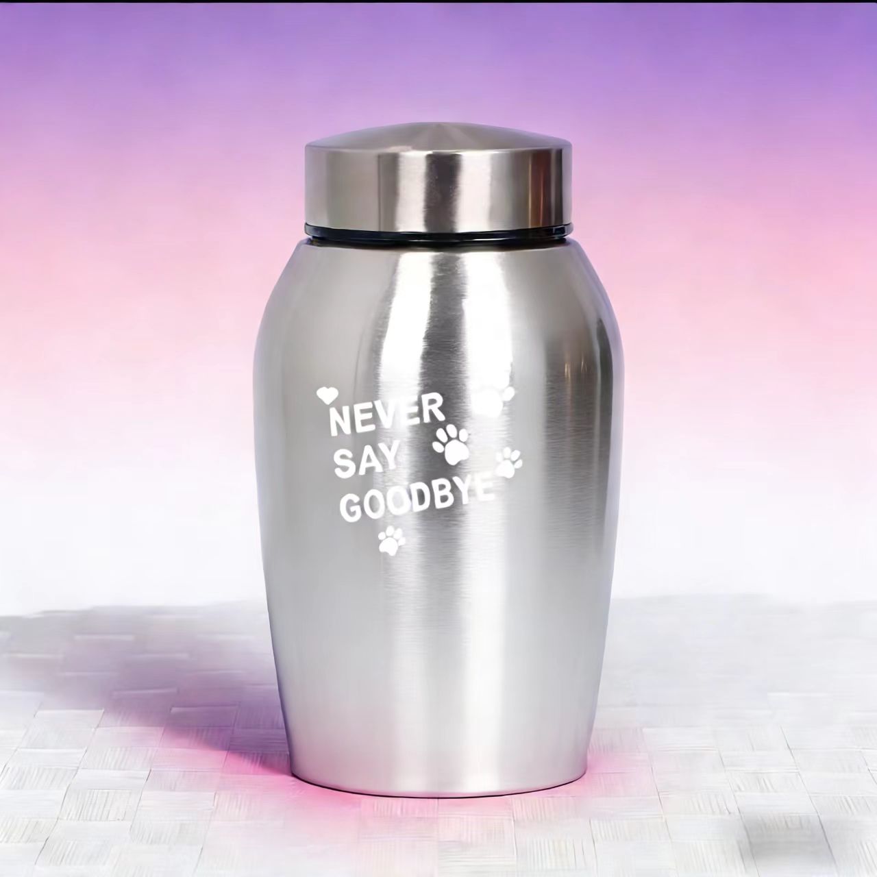 “Never Say Goodbye” Pet Urn – Keep Their Love Close Forever